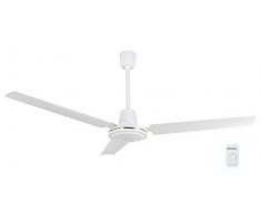 Orbegozo CF 86140 Ventilador de Techo, diámetro 140 cm, 70 W, 5 velocidadesmando de Pared, 3 Palas metálicas, Color Blanco