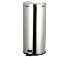 Zeller 18432 - Cubo de Basura con Pedal (30 l, 29 x 66 cm, Acero)