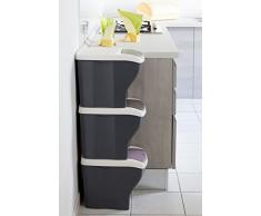 Bama Tris, Poker-Trío de Juego de Cubos de Basura diferenciada, Surtidos, 28 x 40 x 31 cm, 28x40x31 cm