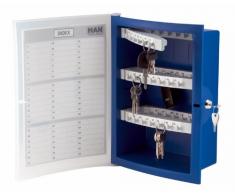Han 4023-14 - Caja para llaves (con cerradura, capacidad para 63 juegos de llaves, 260 x 118 x 340 mm), color azul