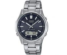 Casio WAVE CEPTOR Reloj Radiocontrolado y solar, Cristal de zafiro, Caja de titanio macizo, Negro, para Hombre, con Correa de Titanio macizo, LCW-M100TSE-1AER