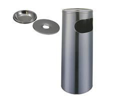 Papelera de pie con cenicero Metal