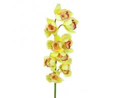 Euro Palms 82530314 jarrón con orquídea ramas, 90 cm, amarillo