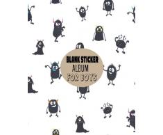 Blank Sticker Album For Boys: Blank Sticker Book for Boys Stickers Activities Book 8x10: Volume 12