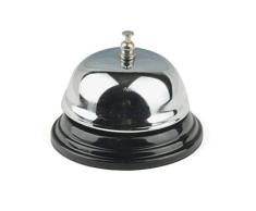 Campanilla De Llamada, Campanilla De Servicio De Escritorio, Campana De Recepción, Acabado Cromado, Construcción Completamente De Metal Para Hoteles, Escuelas, Restaurantes