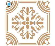 Stencil Deco Adamascado 066 Baldosa. Medidas aproximadas: Medida exterior del stencil: 25 x 25 cm Medida del diseño: 19,6 x 19,6 cm
