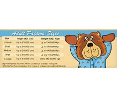 Big Feet Pyjama Co Pijamas / (reloj) adulto patas pijamas de algodón franela X-Grande Blackwatch