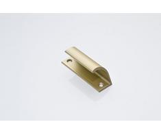 Tirador tirador de mueble tirador de armario evanta la puerta echaba mano metal alplaca, distancia entre agujeros taladrados = 57 mm, longitud total= 70 mm