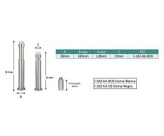 Evi Herrajes 040182KITBCBTPRAM Tope de puerta regulable para pared, Silicona Blanca, 132-165mm