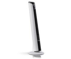 Brandson – Ventilador de Torre con telecomando | inclinable 10° | Ventilador de pie con oscilación | Oscilación 65° | 3 Niveles de Velocidad + 4 Modos de ventilación + Temporizador | Blanco