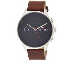 Tommy Hilfiger Reloj Multiesfera para Hombre de Cuarzo con Correa en Cuero 1791487