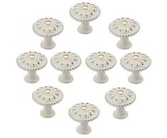 FBSHOP(TM) 10 tiradores para muebles, diseño europeo, color marfil