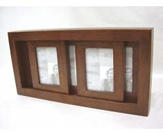 MARCO FOTOS PORTAFOTOS MADERA TRIPLE CARRILERA