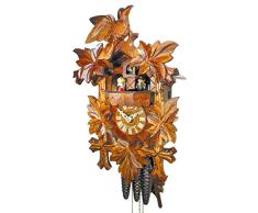 Original Negro bosques Cuco Reloj/negro bosque de reloj (Certificado), de 1 de día de, Mecánico, Música, 39 cm, figuras de baile, 5 hojas (hojas de arce), 1 pájaro, kukuks de reloj, kuckuks Reloj