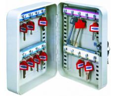 Rottner 3122 SK20 - Armario de llaves con barras con ganchos ajustables (20 llaves), color blanco