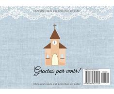 Libro de Invitados Mi Primera Comunion: Libro de firmas para Primera Comunion Niño Recuerdos mensajes y autografos de los invitados a celebracion religiosa 40 paginas a color 8.25 x 6 in