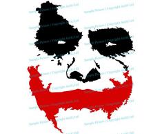 (20x17 cm) Pared Calco Vinilo Miedo Comodín Placa frontal "Housework can't kill you but Why take So Serious?" Película Batman: El Caballero Oscuro / Extraíble Etiqueta De Decoración Mural + Gratis Al Azar Adhesivo Regalo