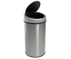 TecTake 50 litros Papelera Cubo Basura Sanitario Inox con sensor de apertura