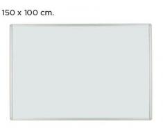 Pizarra blanca q-connect lacada magnetica marco de aluminio 150x100 cm.