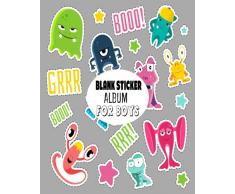 Blank Sticker Album For Boys: Blank Sticker Book for Boys Stickers Activities Book 8x10: Volume 16