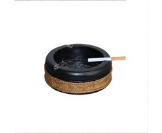 Madera Cenicero de Lata de Bambú Oficina Creativa Cenicero de Madera Personalidad Sala de Estar Mesa de Café Placa de Humo (Tamaño: 15 cm)