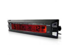 BW Digital LCD Reloj de coche con termómetro / monitor de voltaje con alerta de hielo