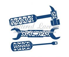 Fabricados en metal Tattered lace juego de caja de herramientas llave destornillador herramientas martillo d770