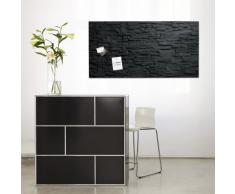 Sigel Artverum - Pizarra de cristal magnética (91x46x1.5 cm, vidrio) color negro