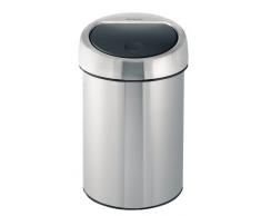 Brabantia Touch Bin - Cubo de basura, 3 litros, cubo interior de plástico extraíble, acero mate