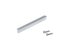 Emuca 9165862 Tirador para mueble, CC128mm, Aluminio, Anodizado mate, Lote de 25