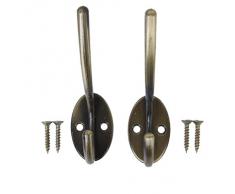 2pcs Ganchos de Pared de Toalla de Bronce Antiguo