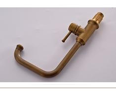Hiendure® latón antiguo De alto Arco Cisne cuello Cocina grifo del fregadero cubierta Monte con caño giratorio