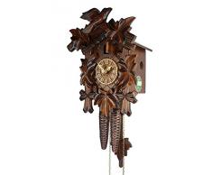 Reloj cucú 1 día de cuerda de Adolf Herr - 5 follajes, pajarito AH 80/1