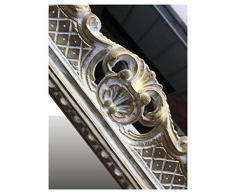 Lnxp - Espejo de Pared de Estilo Barroco (90 x 70 cm), Color Blanco y Dorado