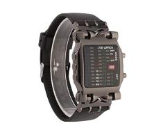 Lorenlli Multifuncional Popular Cuadrado Uisex Binario LED Relojes Digitales Banda de Goma Deporte Casual Reloj de Pulsera al Aire Libre