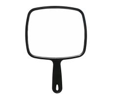 Ogquaton Peluquería Profesional de Mano Peluquería Peluquería Herramienta de Espejo Mango Maquillaje Kit de peluquería - Negro Durable y útil