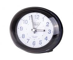 Trevi SL 3052 Reloj despertador, plÃ¡stico, Negro, Color blanco