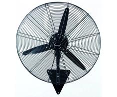 Ventisca Ventilador Industrial de Pared, 160 W, Acero Inoxidable, 3 Velocidades, Negro