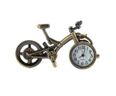 Gugutogo Moda Vintage Bronce Color Bicicleta Llavero Reloj Cuarzo Bolsillo Colgante Reloj Collar suéter Llavero estacionario