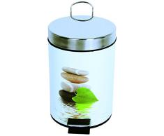 MSV Lingga - Cubo de basura, 3 l, acero inoxidable, multicolor