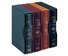 Album de monedas Pardo 4 anillas euro con cajetin burdeos