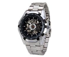 Reloj de Pulsera analógico y automático, para Hombre, con Esfera Negra, con Caja de Regalo