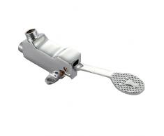 lukloy Floor Mount único grifo de pedal, válvula de pie + salida + 1 m Manguera Flexible