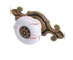 OUNONA 8pcs Pomo de Cerámica Tiradores de Muebles para Muebles Cajones Armarios Manilla
