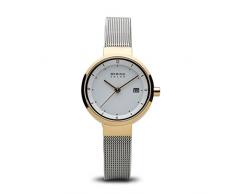 BERING Reloj Analógico para Mujer de Energía Solar con Correa en Acero Inoxidable 14426-010