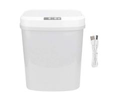 Fdit1 Sensor de Movimiento de inducción Inteligente sin Contacto automático de 15L Cubo de Basura Papelera para Cocina Sala de Estar Baño de Oficina Cierre y Apertura automáticos(Charing Type)