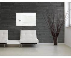 Sigel GL141 Pizarra magnética de cristal artverum / tablero magnético de vidrio, 100x65 cm, blanco