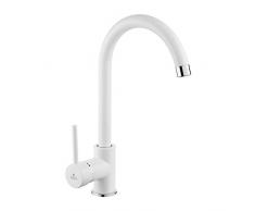 Fregadero de cocina grifo mezclador Millin, colores de moda blanco