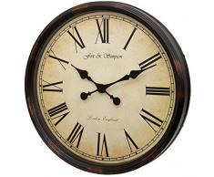 Fox and Simpson Grand Central Station-Reloj de Pared (Extragrande, 50 cm), Color Crema, Negro, 50cm