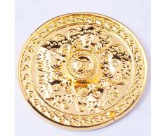 Gran espejo antiguo chino Feng Shui de oro monedas + bolsa de regalo Y1024